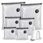 ✈️ Travel Vacuum Bags | Durable Plastic | Suitcase Packing | Travelers | Space-Saving Set