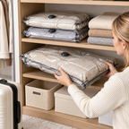 ✈️ Travel Vacuum Bags | Durable Plastic | Suitcase Packing | Travelers | Space-Saving Set