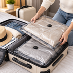 ✈️ Travel Vacuum Bags | Durable Plastic | Suitcase Packing | Travelers | Space-Saving Set