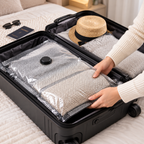 ✈️ Travel Vacuum Bags | Durable Plastic | Suitcase Packing | Travelers | Space-Saving Set