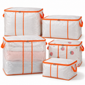 🍊 Bedding Storage Bags | Breathable Fabric | Closet Storage | Home Organizers | Clear Design