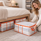 🍊 Bedding Storage Bags | Breathable Fabric | Closet Storage | Home Organizers | Clear Design
