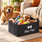 🐾 Pet Essential | Felt Storage Basket | Cozy Home Organization | Dog Toy Organizer