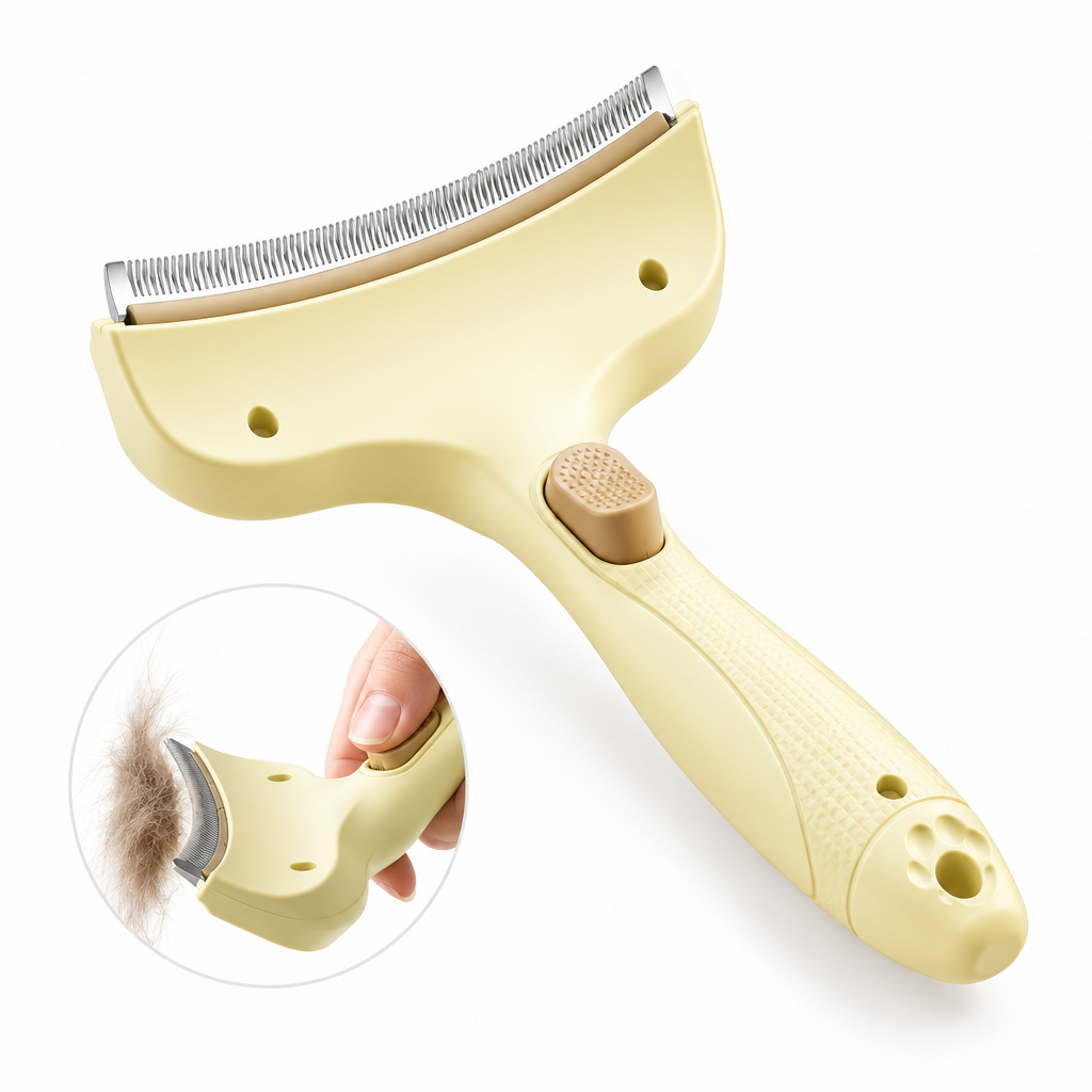 🐾 Pet Grooming Essential | Gentle Deshedding Brush Design | Smooth Coat Care Tool